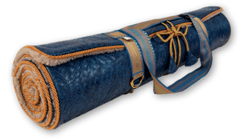 Holistic Silk Yoga Rug Mat - Navy Weave